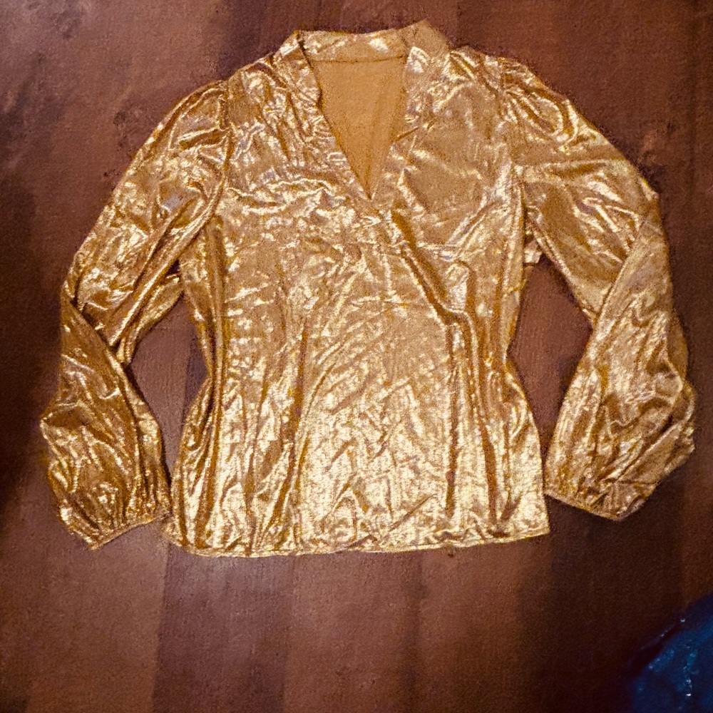 Shimmering Gold Women's BoHo Top.